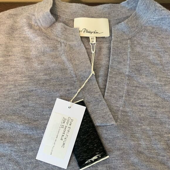 3.1 Phillip Lim 100% cashmere V-neck sweater size XS, NWT - Picture 6 of 8
